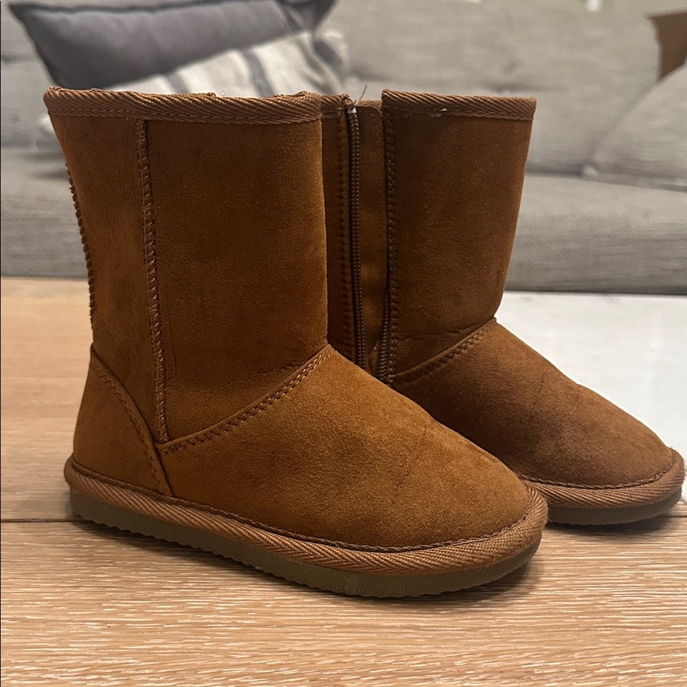 Brown Suede Boots for Kids
